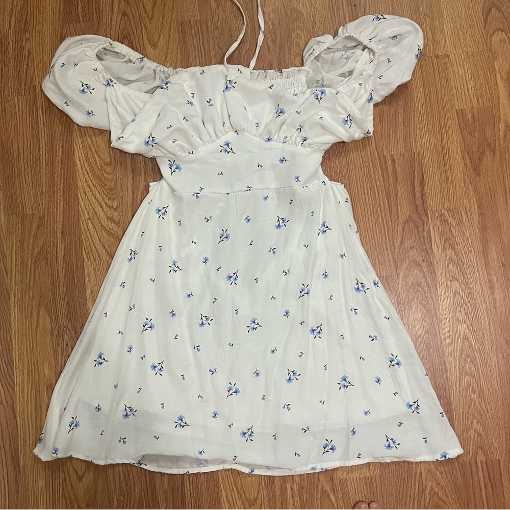 White Off Shoulder Summer Mini Dress